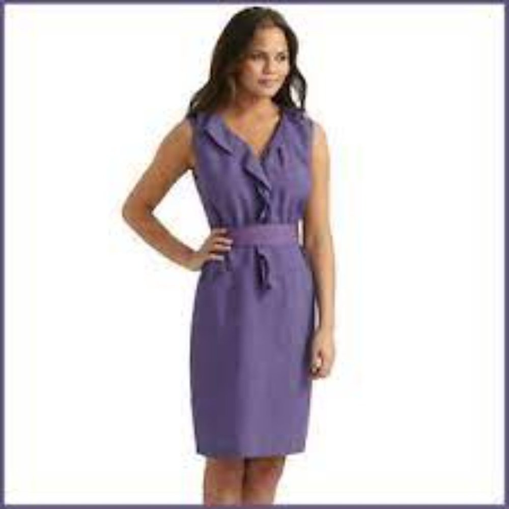 Elle Tahari Lavender Linen Dess